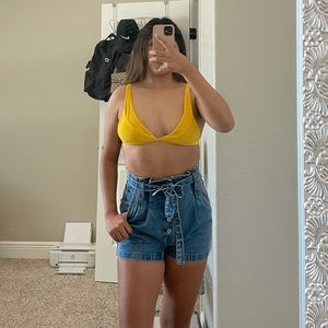 zaful yellow swimsuit top